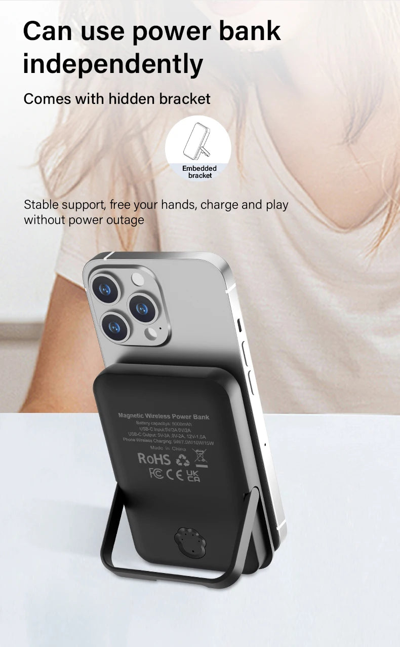 3-in-1 MagSafe Power Bank Wireless Charger for iPhone & iWatch