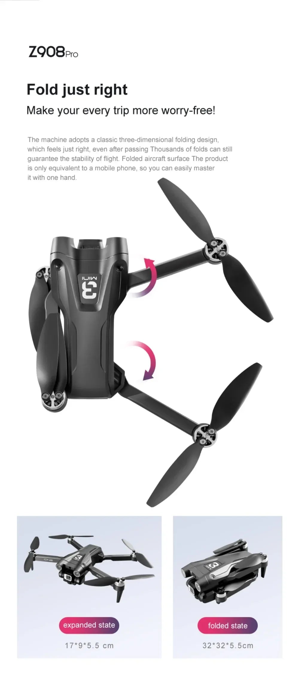 Xiaomi Mijia Z908 Pro/MAX 8K Drone – Professional 4K Camera Quadcopter with 3-Sided Obstacle Avoidance & Optical Flow Localization
