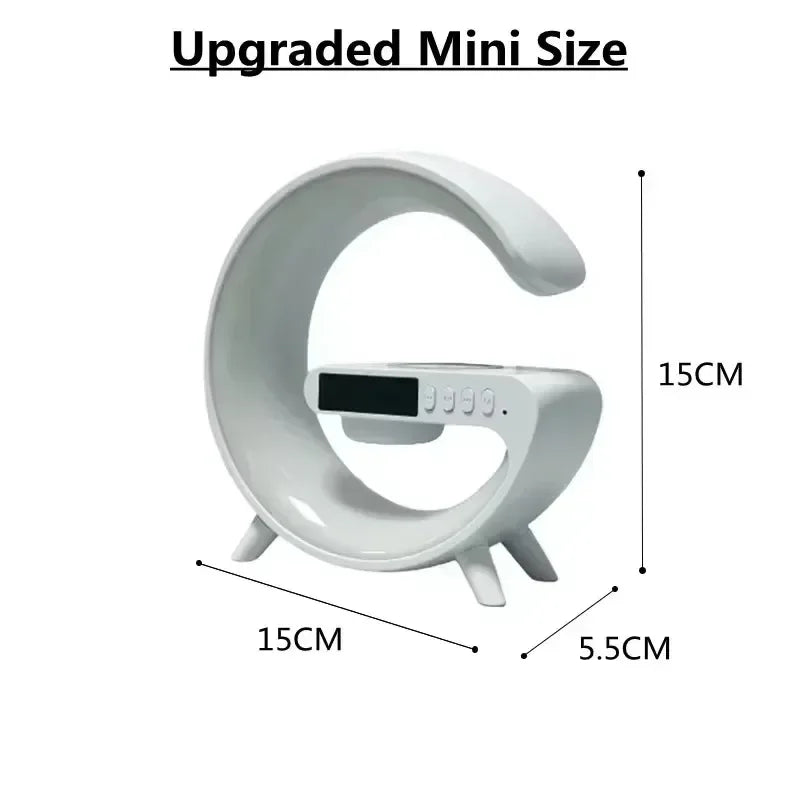 3-in-1 Fast Wireless Charger & Bluetooth Speaker with RGB Clock Light – For iPhone & Samsung