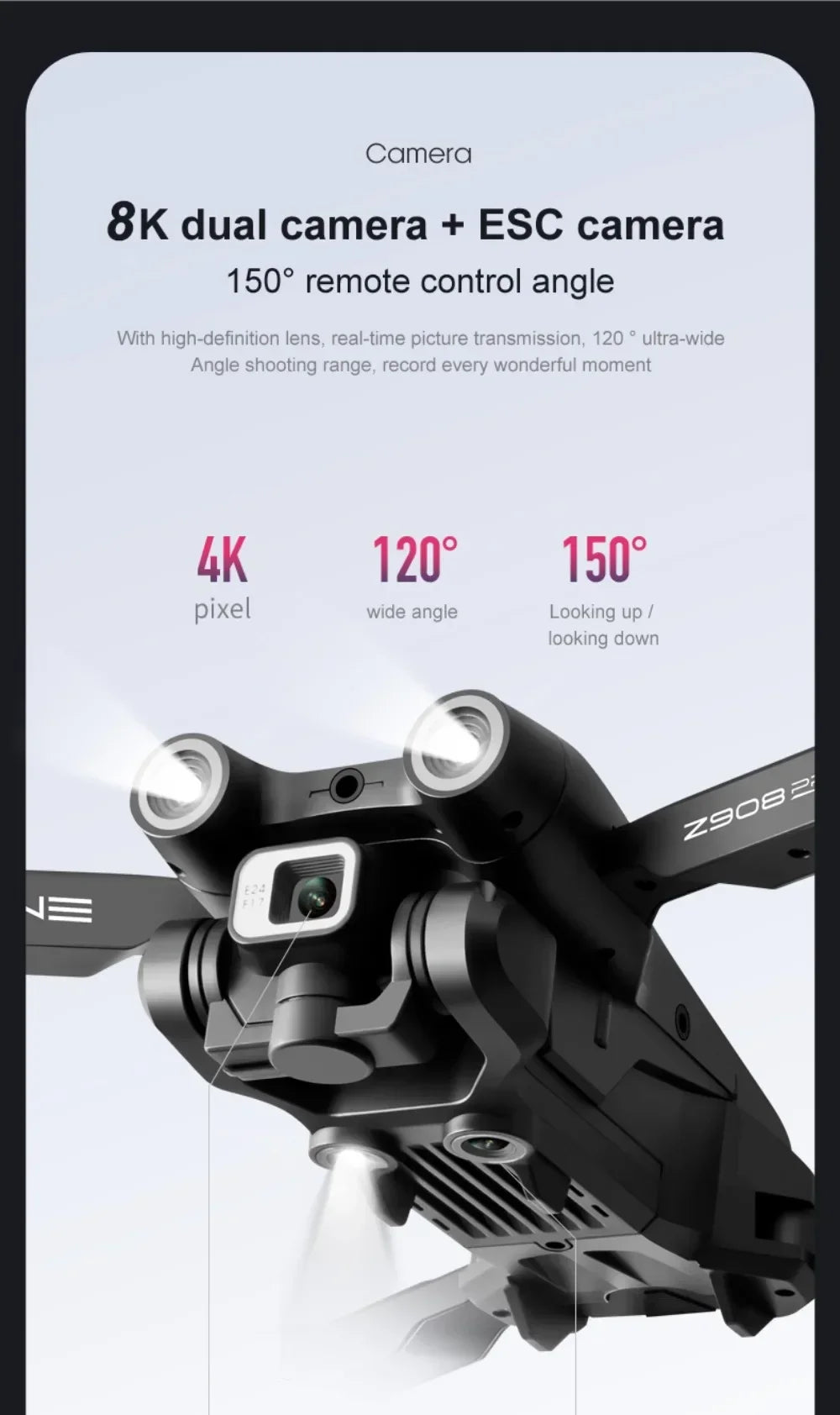 Xiaomi Mijia Z908 Pro/MAX 8K Drone – Professional 4K Camera Quadcopter with 3-Sided Obstacle Avoidance & Optical Flow Localization