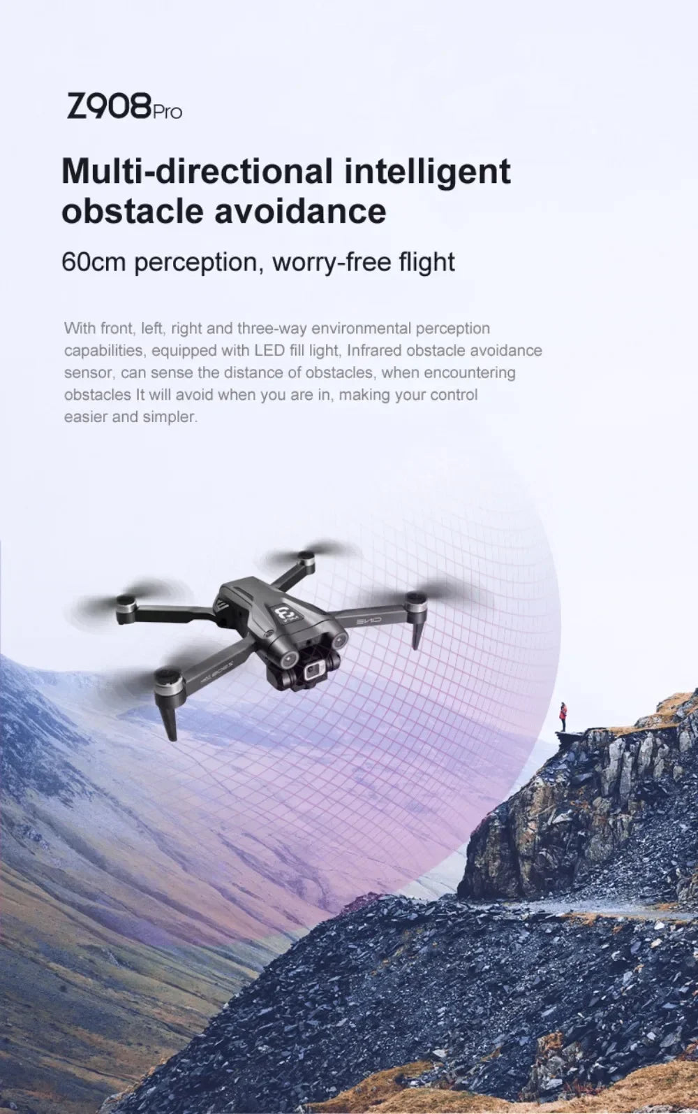 Xiaomi Mijia Z908 Pro/MAX 8K Drone – Professional 4K Camera Quadcopter with 3-Sided Obstacle Avoidance & Optical Flow Localization