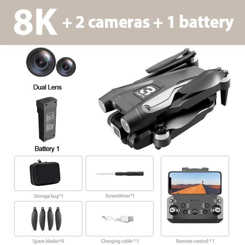 Xiaomi Mijia Z908 Pro/MAX 8K Drone – Professional 4K Camera Quadcopter with 3-Sided Obstacle Avoidance & Optical Flow Localization