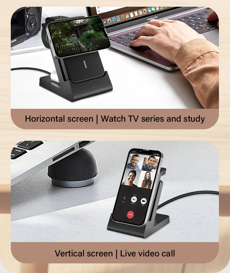 3-in-1 MagSafe Power Bank Wireless Charger for iPhone & iWatch