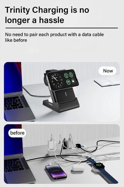 3-in-1 MagSafe Power Bank Wireless Charger for iPhone & iWatch