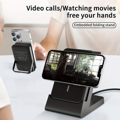 3-in-1 MagSafe Power Bank Wireless Charger for iPhone & iWatch